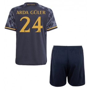 Maillot de foot Real Madrid Arda Guler #24 Extérieur enfant 2023-24 Manches Courte (+ pantalon court)